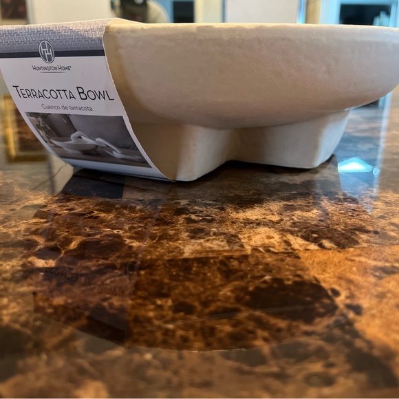 Huntington Home Dining Terracotta Cross Base Bowl Off White Poshmark